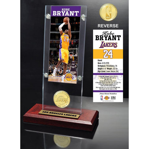 Kobe Bryant Ticket & Bronze Coin Desktop Acrylic