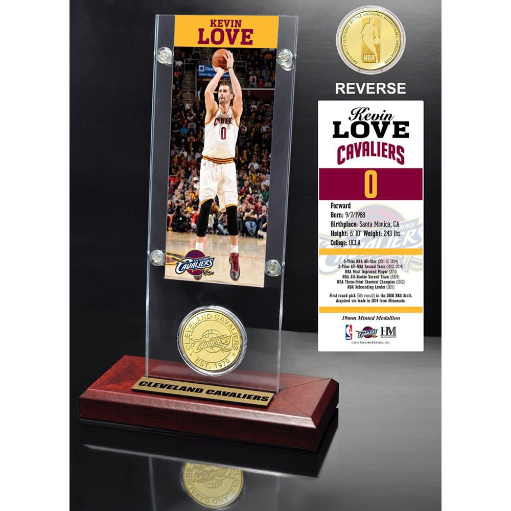 Kevin Love Ticket & Bronze Coin Acrylic Desk Top