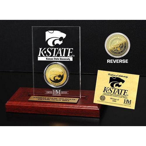 Kansas State Wildcats 24KT Gold Coin Etched Acrylic