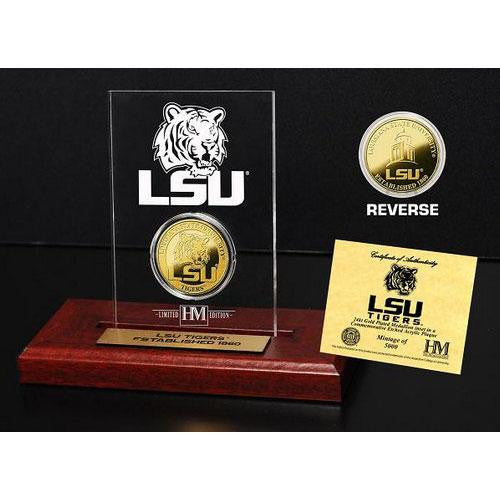 Louisiana State University 24KT Gold Coin Etched Acrylic