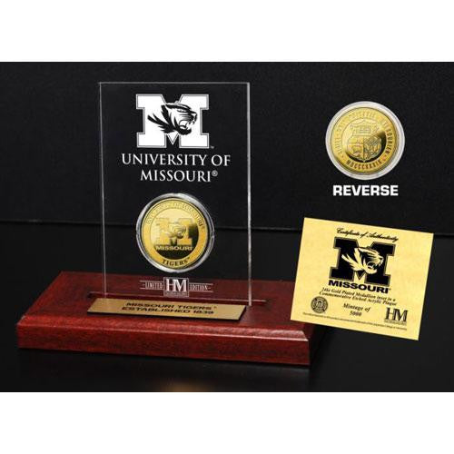 University of Missouri 24KT Gold Coin Etched Acrylic