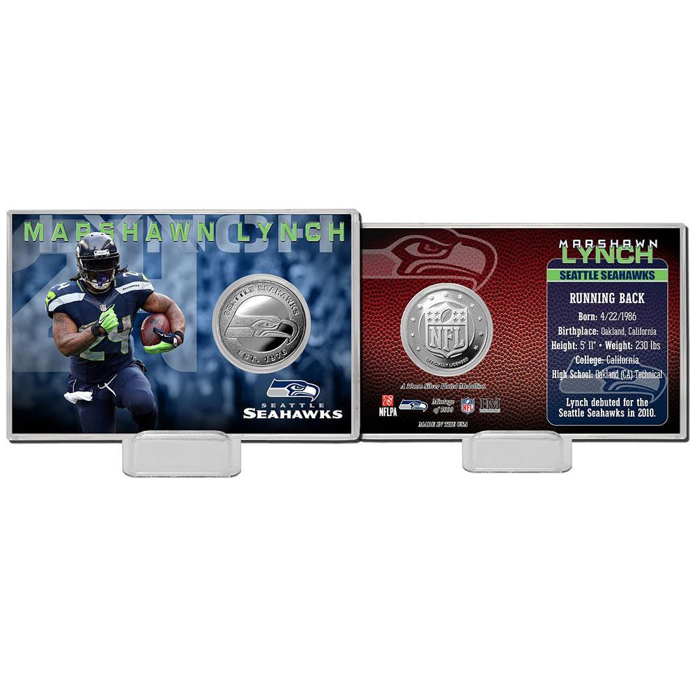 Marshawn Lynch Silver Coin Card