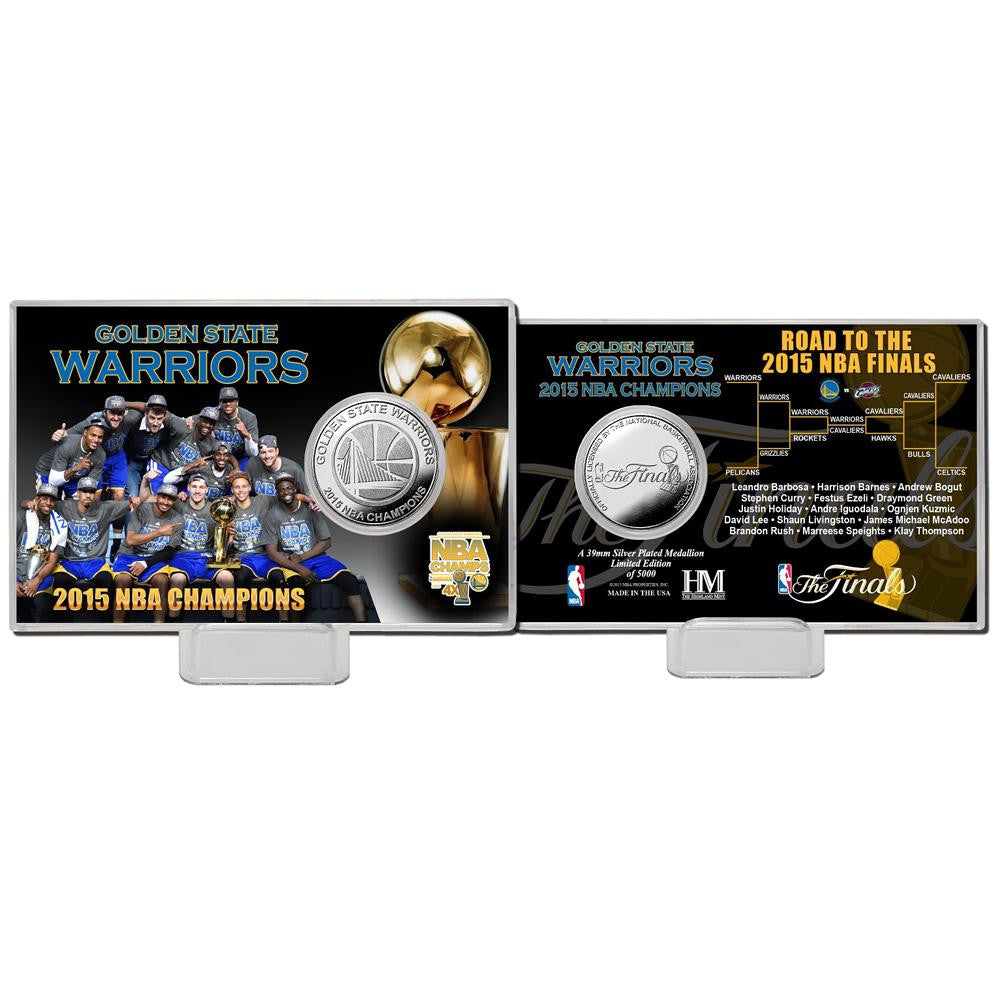 Golden State Warriors 2015 NBA Finals Champions Silver Coin Card