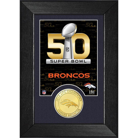 Denver Broncos Super Bowl 50 Bronze Coin Mini Mint