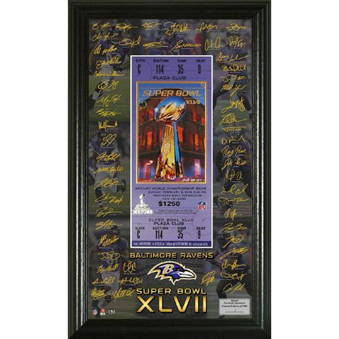 AFC Champions Super Bowl XLVII Signature Ticket Frame