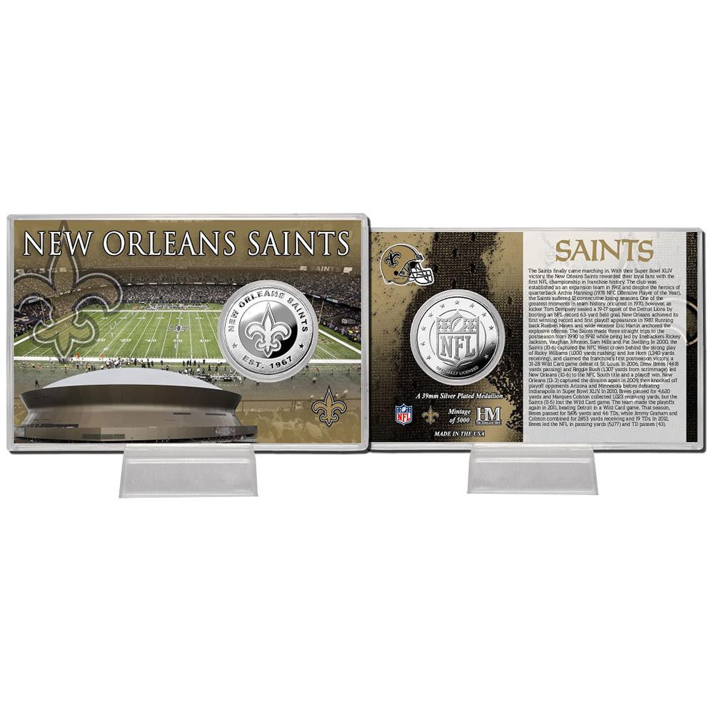 New Orleans Saints Silver Coin Card