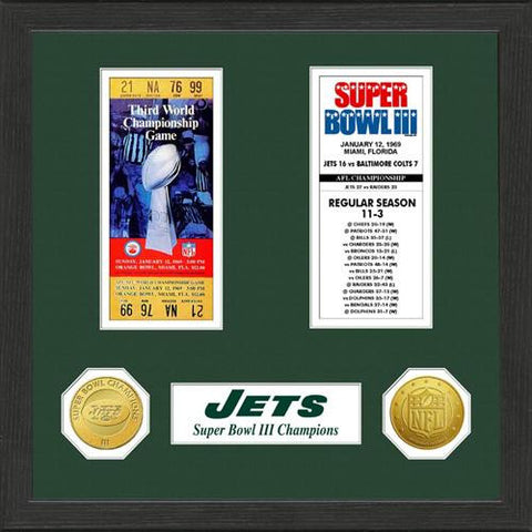 New York Jets  SB Championship Ticket Collection