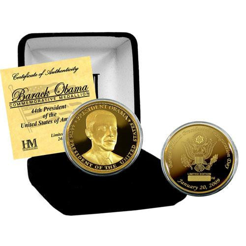 Barack Obama Presidential Inauguration 24KT Gold Coin