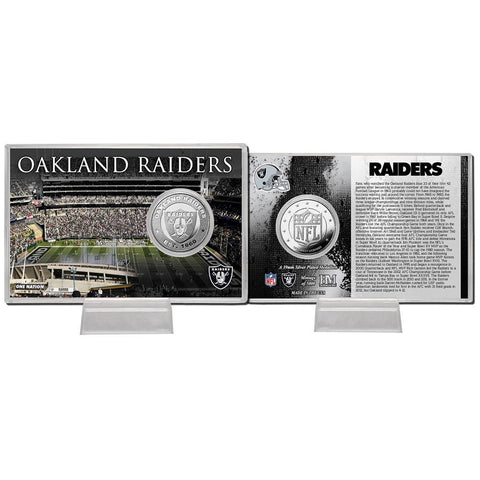 Oakland Raiders Silver Coin Card