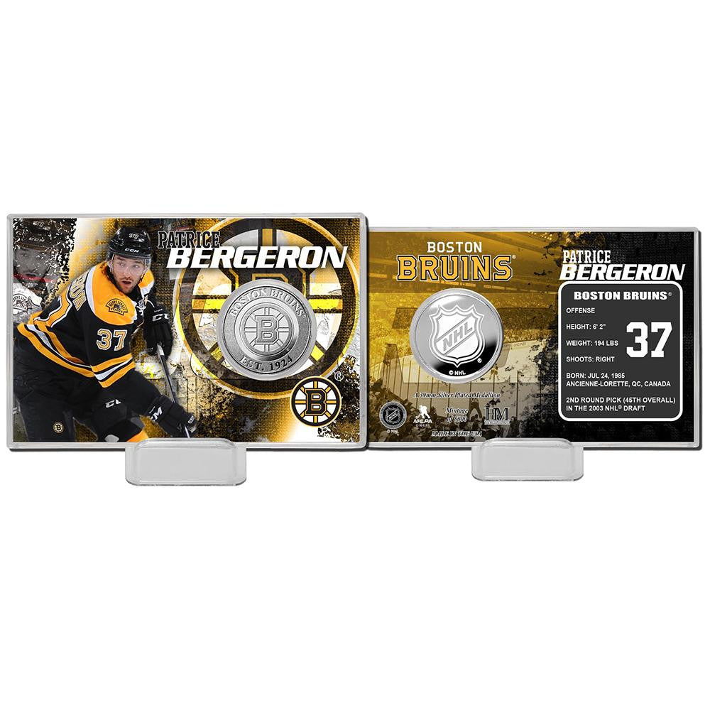 Patrice Bergeron Silver Coin Card