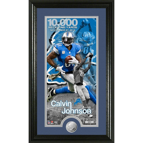 Calvin Johnson ?10000 Yards? Supreme Photo Mint