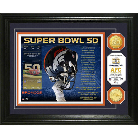 Denver Broncos Super Bowl 50 Bronze Coin Photo Mint