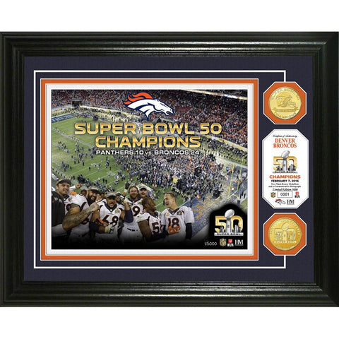 Denver Broncos Super Bowl 50 Champions Celebration Bronze Coin Photo Mint