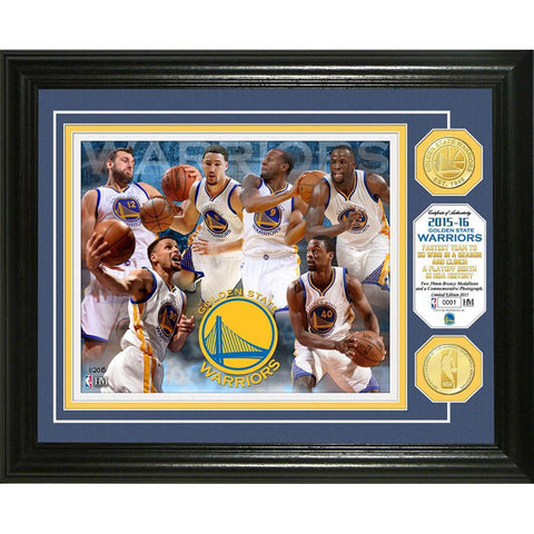 Golden State Warriors Season Record Bronze Coin Photo Mint