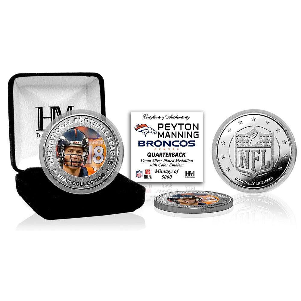 Peyton Manning Silver Color Coin