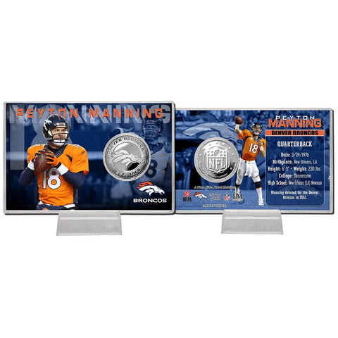 Peyton Manning Silver Coin Card