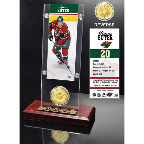 Ryan Suter Ticket and Bronze Coin Desktop Acrylic