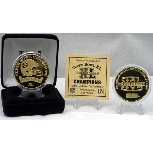 Superbowl Xl Champion 24 Kt Gold Overlay Coin