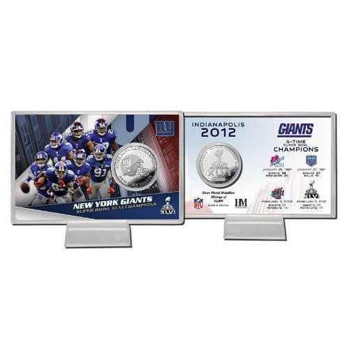 Super Bowl XLVI Silver Coin Card