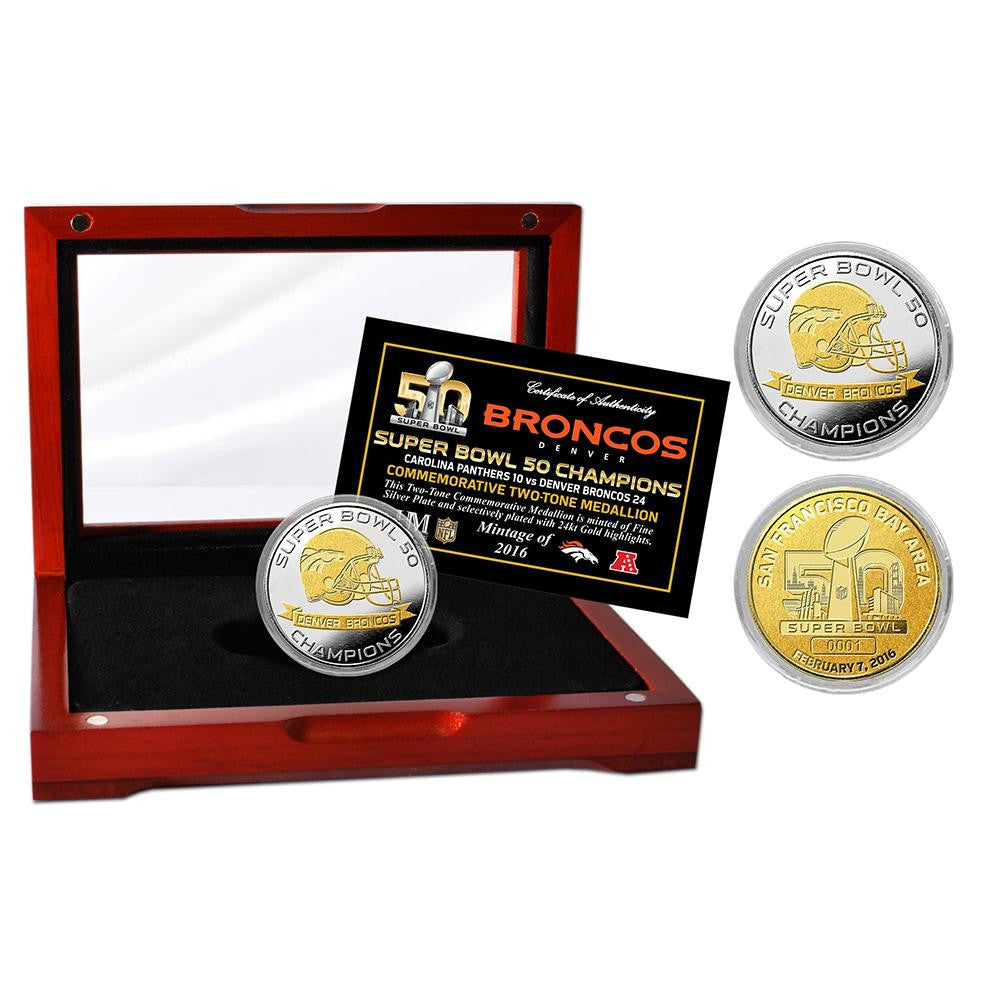 Denver Broncos Super Bowl 50 Champions Two-Tone Mint Coin