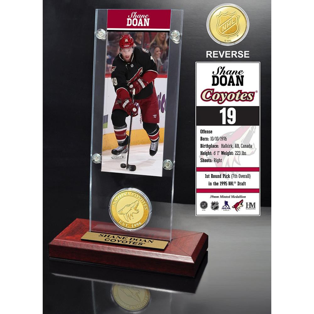 Shane Doan Ticket and Bronze Coin Desktop Acrylic