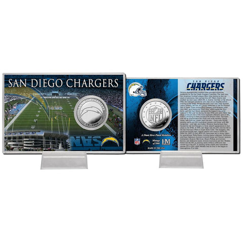 San Diego Chargers Silver Coin Card