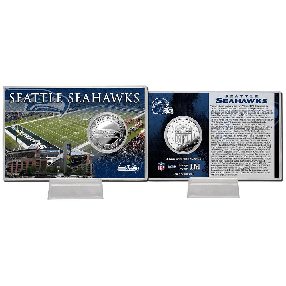 Seattle Seahawks Silver Coin Card