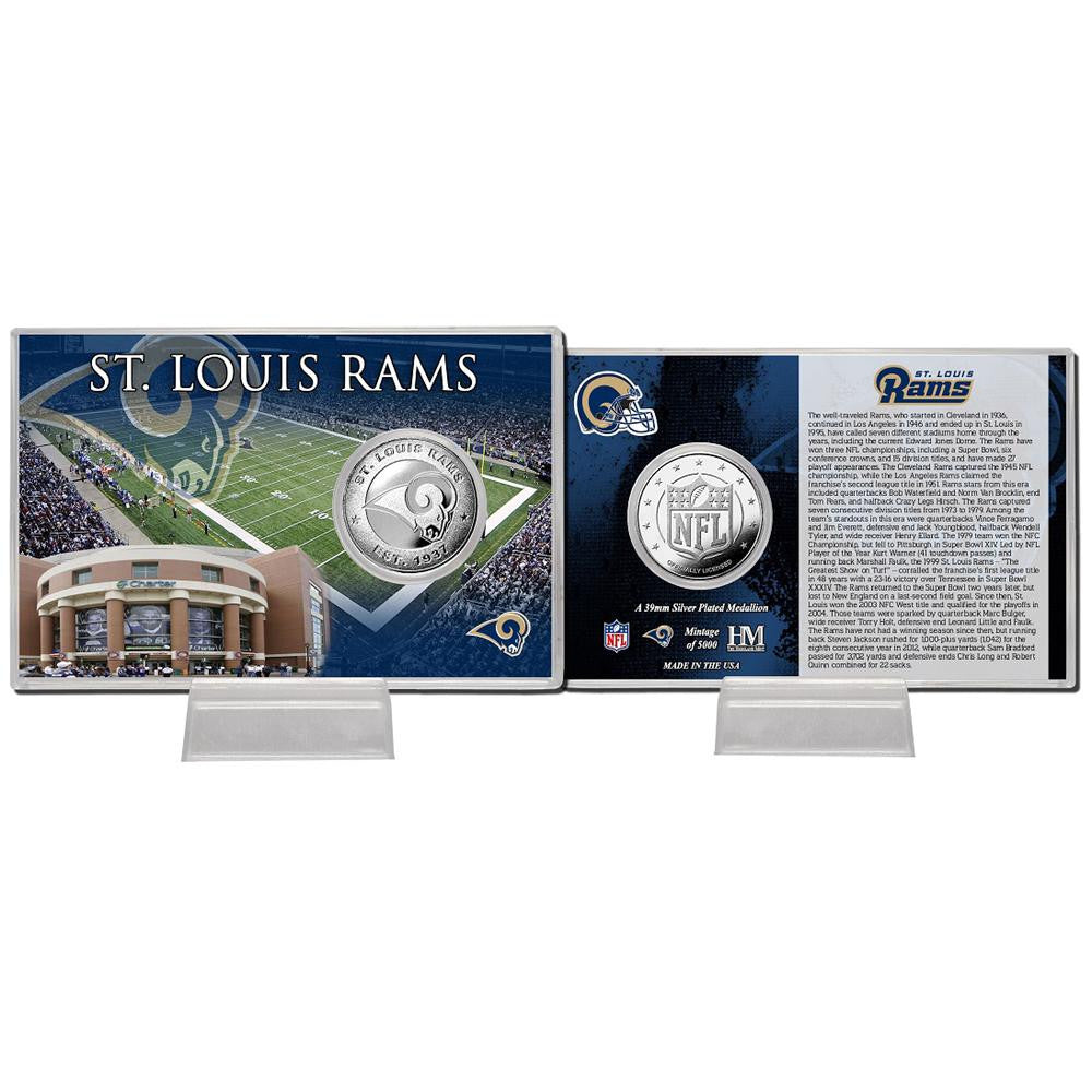 St Louis Rams Silver Coin Card