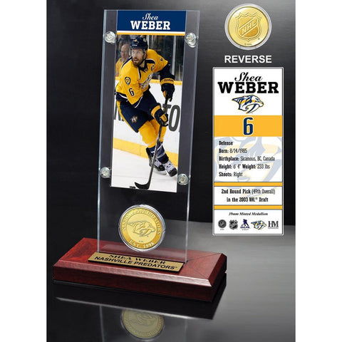 Shea Weber Ticket and Bronze Coin Desktop Acrylic