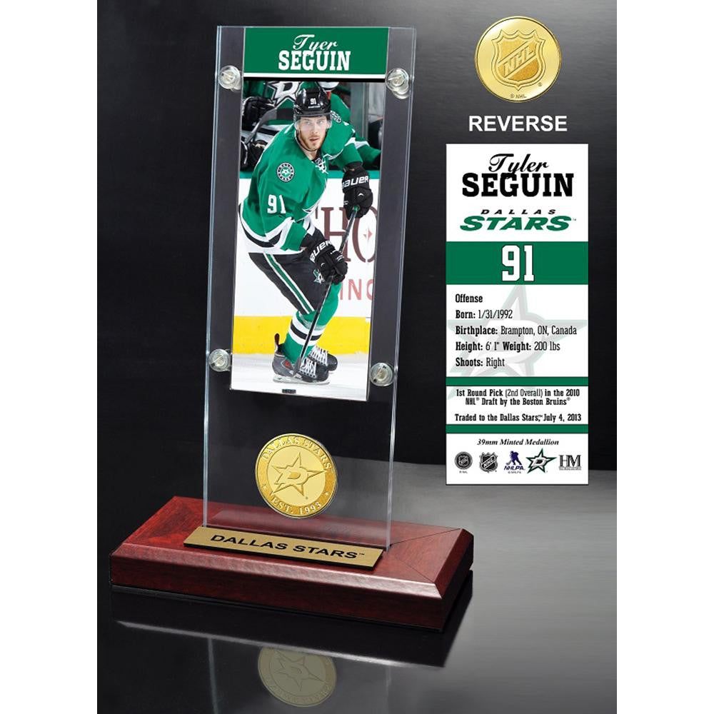 Tyler Seguin Ticket & Bronze Coin Acrylic Desk Top