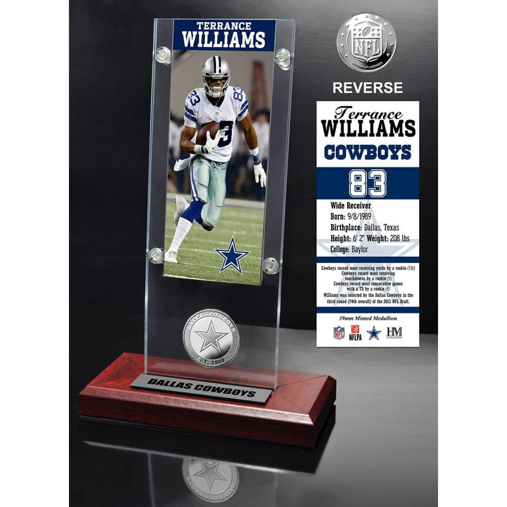 Terrance Williams Ticket & Minted Coin Acrylic Desk Top