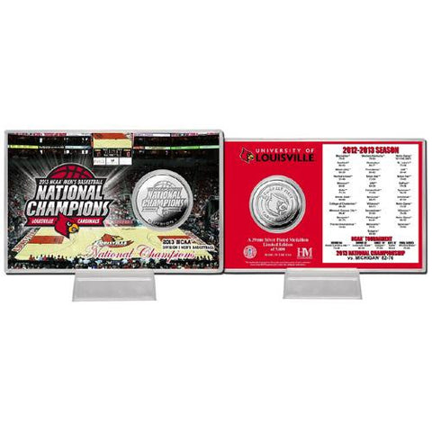 University of Louisville 2013 NCAA Basketball National Champions Silver Coin Card