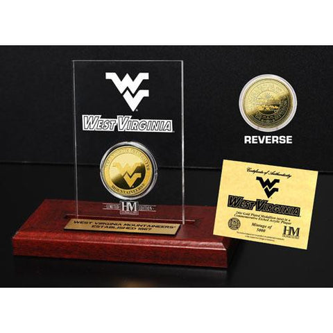 West Virginia University 24KT Gold Coin Etched Acrylic