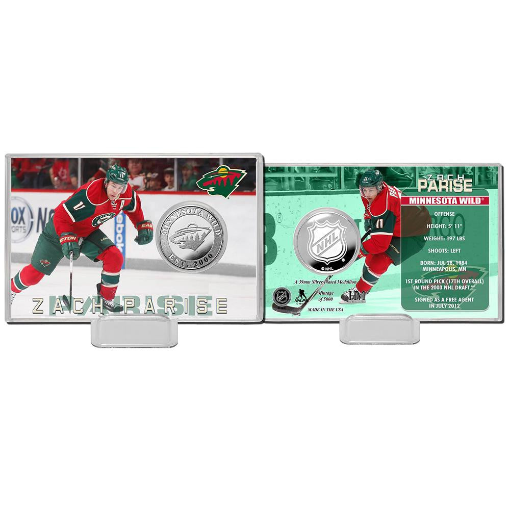 Zack Parise Silver Coin Card