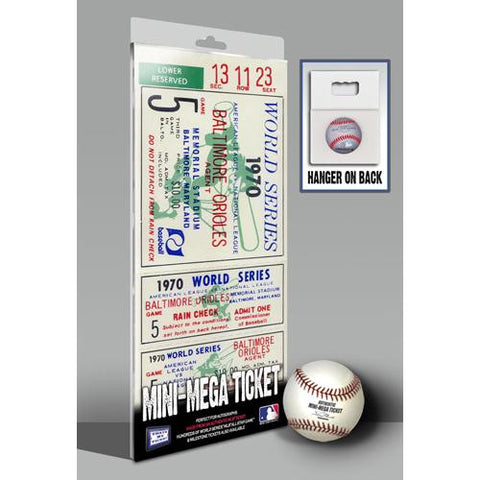 1970 World Series Mini-Mega Ticket - Baltimore Orioles