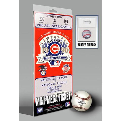 1990 MLB All-Star Game Mini-Mega Ticket - Chicago Cubs