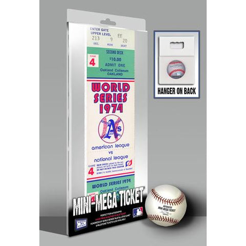 1974 World Series Mini-Mega Ticket - Oakland Athletics