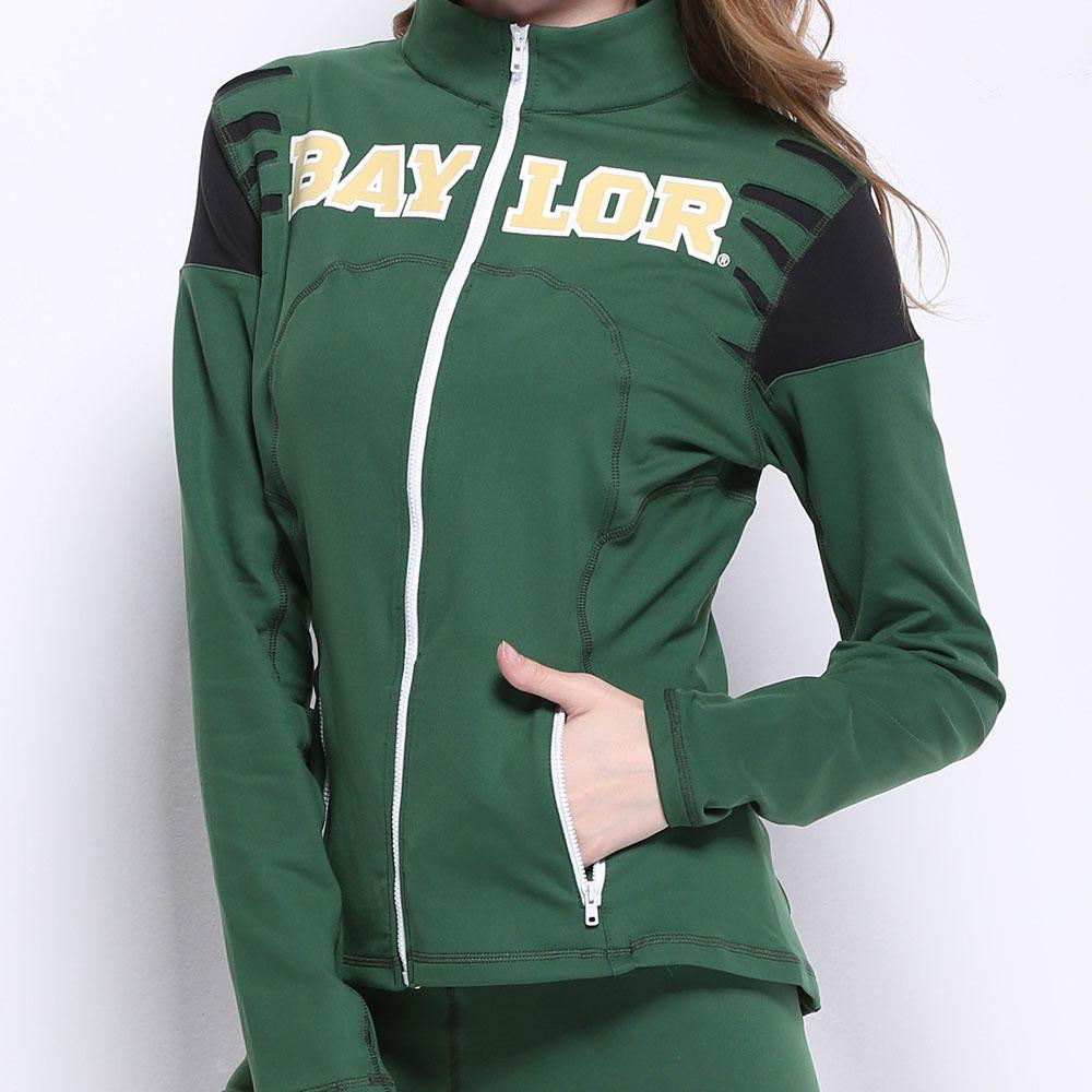 Baylor Bears NCAA Womens Yoga Jacket (Green) (X-Large)