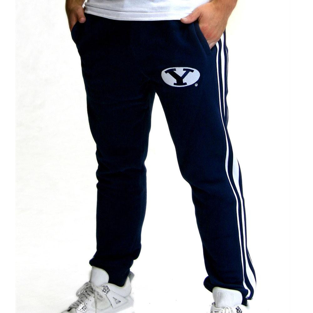 Brigham Young Cougars NCAA Mens Jogger Pant (Navy Blue) (Small)