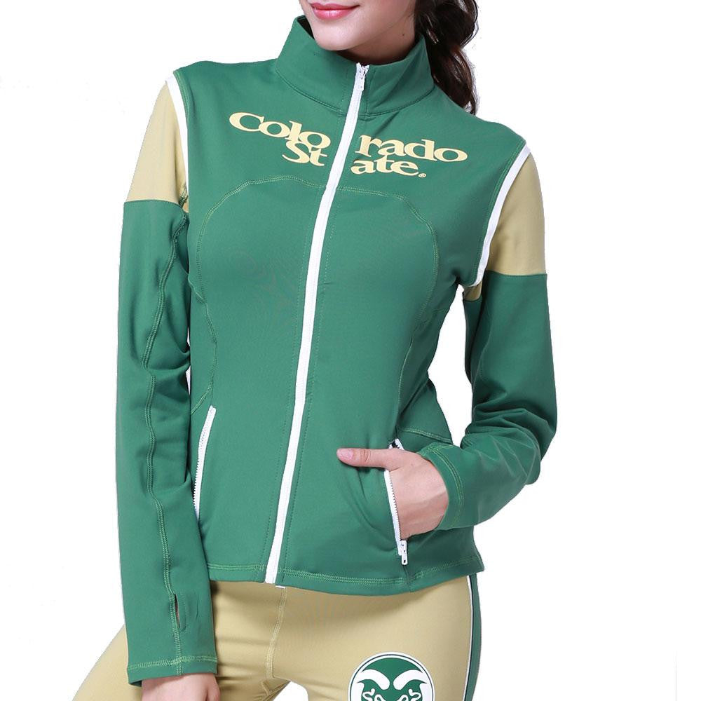 Colorado State Rams NCAA Womens Yoga Jacket (Green)