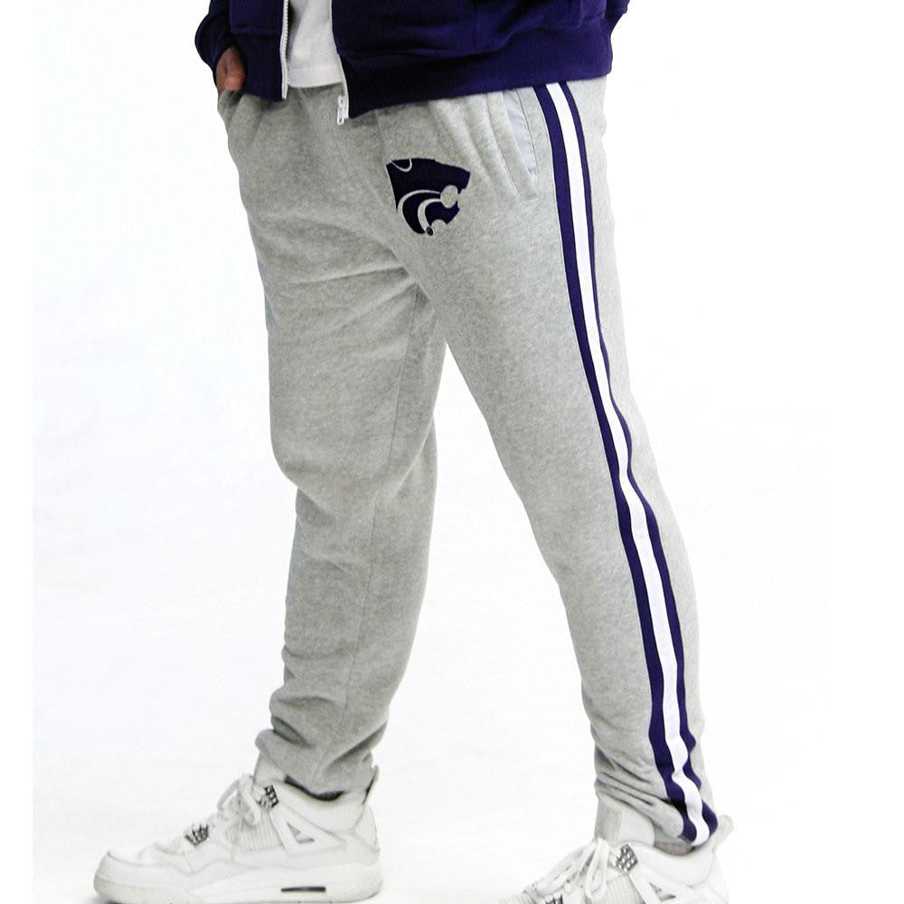 Kansas State Wildcats NCAA Mens Jogger Pant (Grey) (Medium)