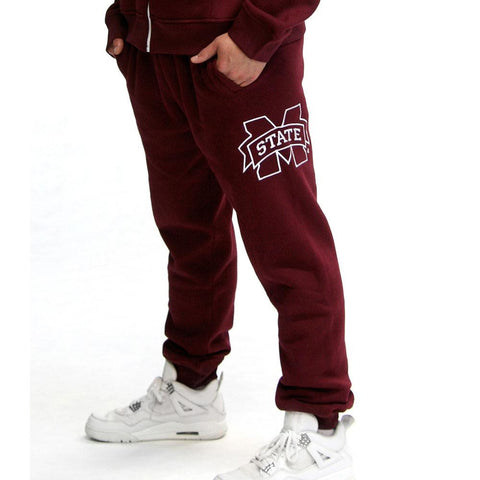 Mississippi State Bulldogs NCAA Mens Jogger Pant (Maroon) (X-Large)