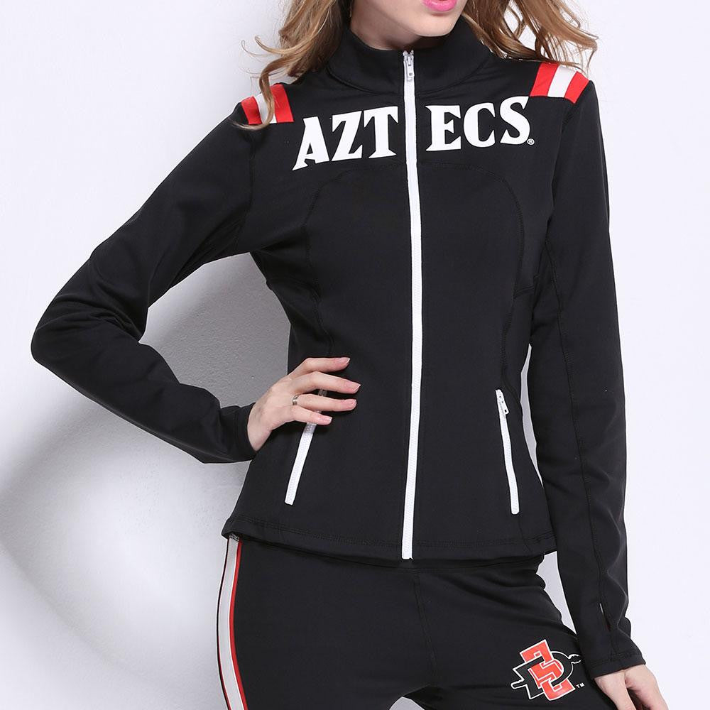 San Diego State Aztecs NCAA Womens Yoga Jacket (Black) (X-Small)