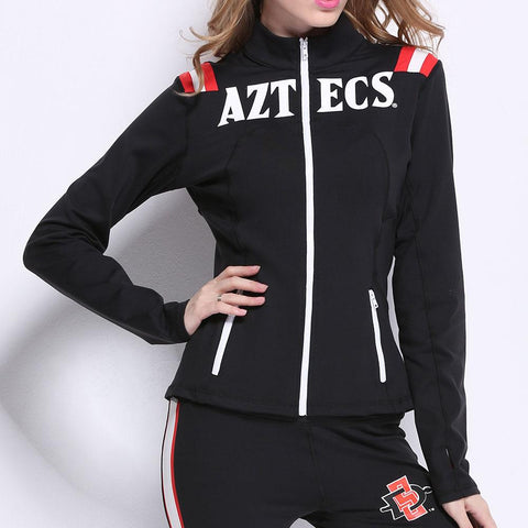 San Diego State Aztecs NCAA Womens Yoga Jacket (Black) (Medium)