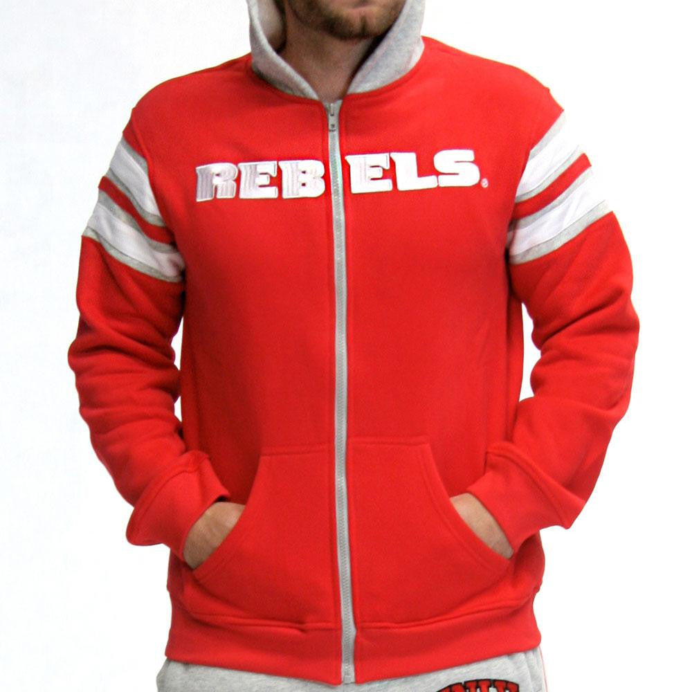 UNLV Runnin Rebels NCAA Mens Full-Zip Hoddie (Red) (X-Large)