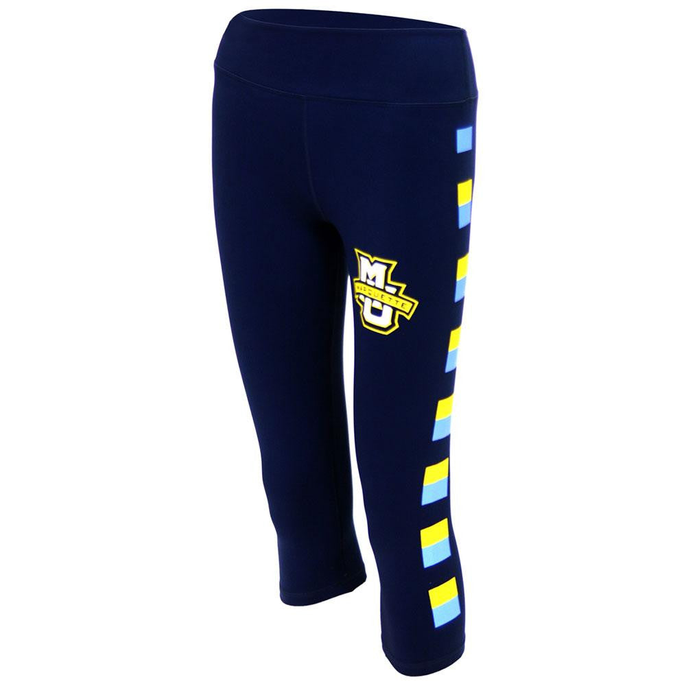 Marquette Golden Eagles NCAA Womens Yoga Pant (Navy Blue) (X-Small)