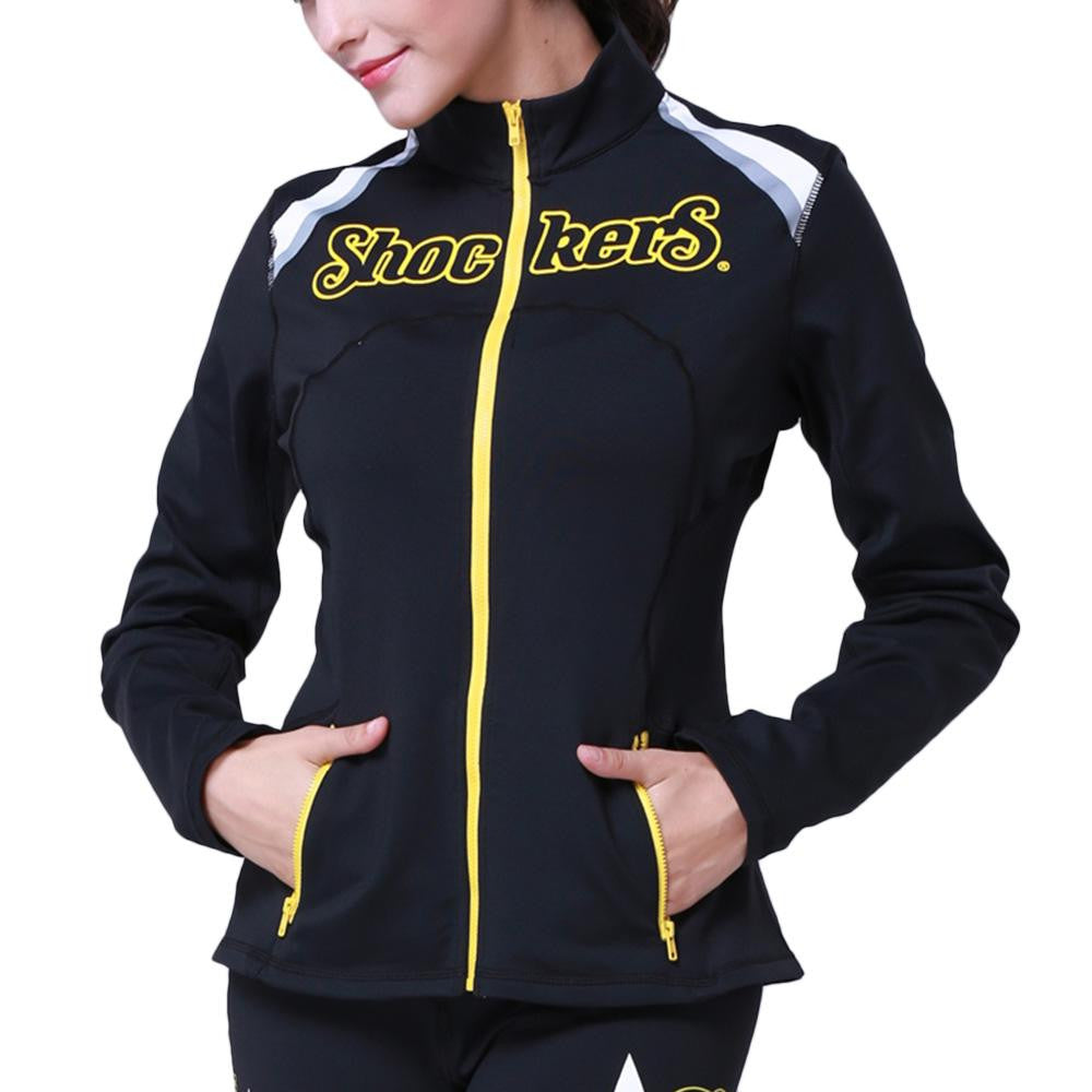 Wichita State Shockers NCAA Womens Yoga Jacket (Black) (X-Small)