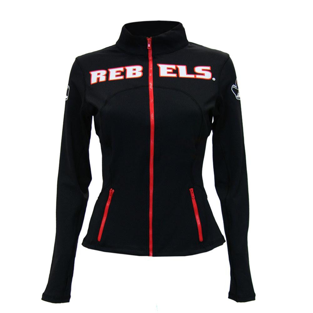 UNLV Runnin Rebels NCAA Womens Yoga Jacket (Black) (X-Small)