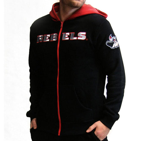 UNLV Runnin Rebels NCAA Mens Full-Zip Hoddie (Black)