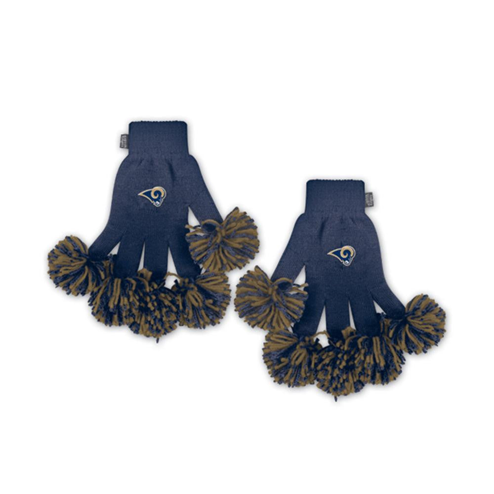 Los Angeles Rams NFL Spirit Fingerz Embroidered Pom Gloves